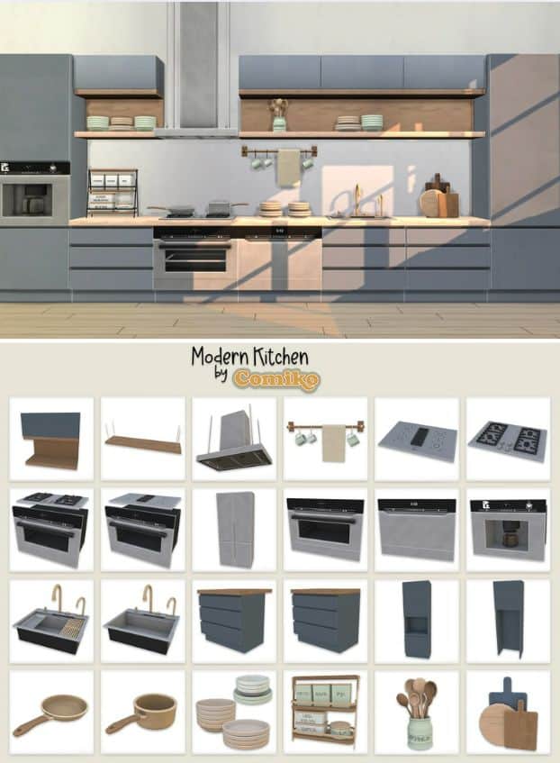 sims 4 modern kitchen cc pack