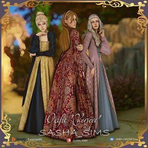 versea sims 4 medieval gown