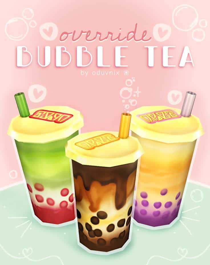 sims 4 bubble tea override