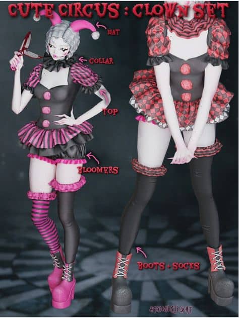 sims 4 clown cc set