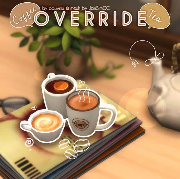 sims 4 coffee and tea overrides