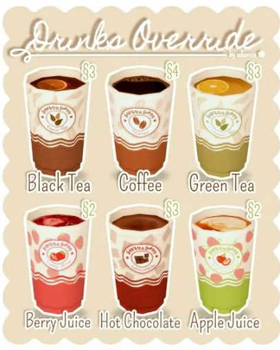 sims 4 drinks override