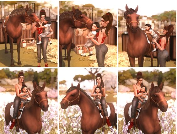 sims 4 group horse poses