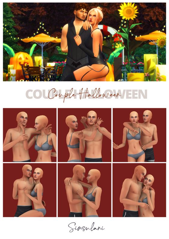 sims 4 halloween couple poses