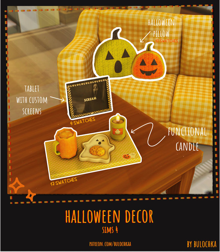 sims 4 halloween decor set