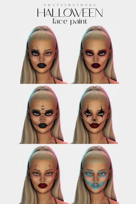 sims 4 halloween face paint cc