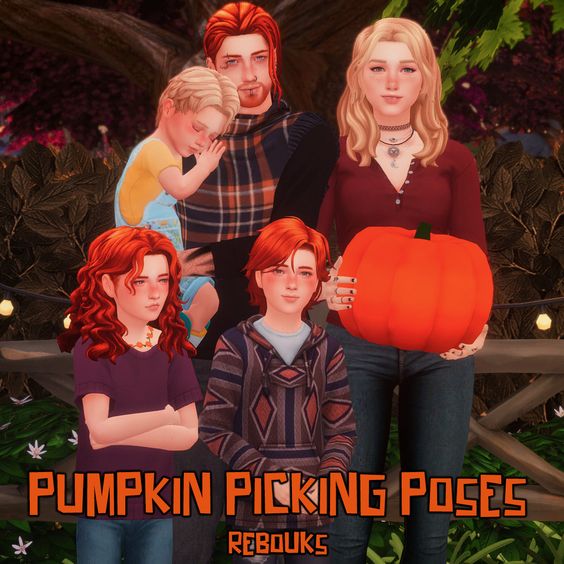 sims 4 pumpkin picking poses
