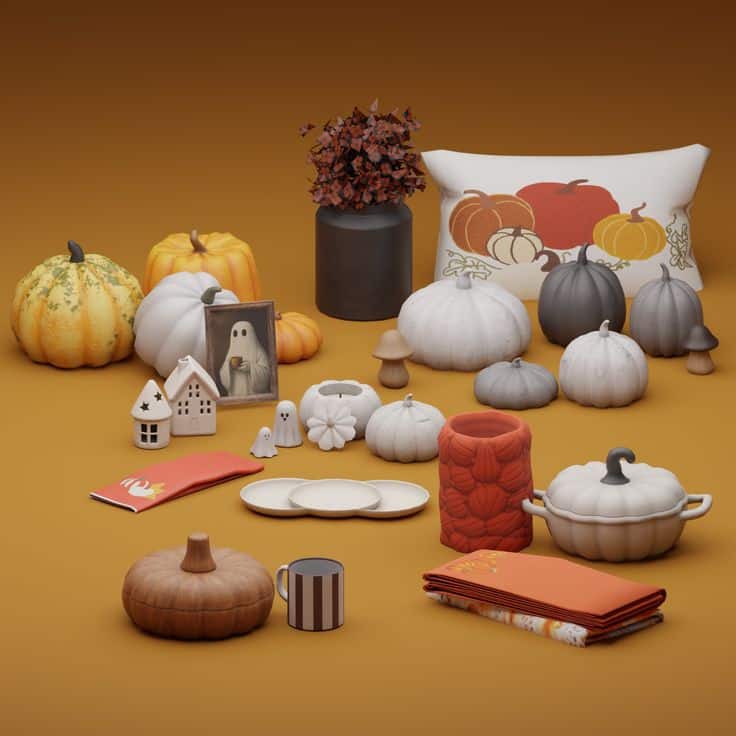 sims 4 fall decor