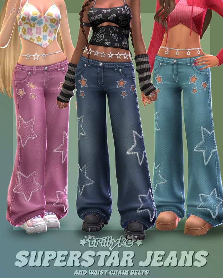 sims 4 jeans and accessory