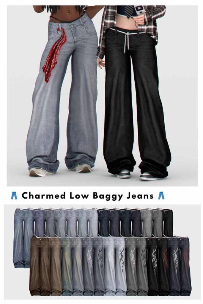 sims 4 low baggy jeans cc