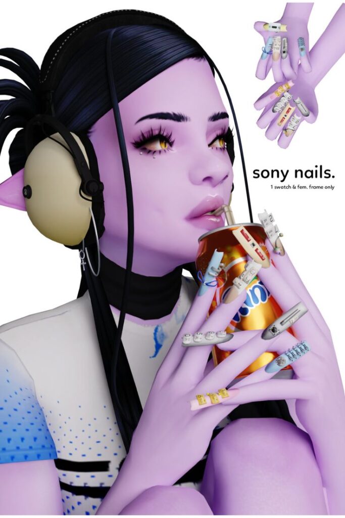 best sims 4 cc nails finds