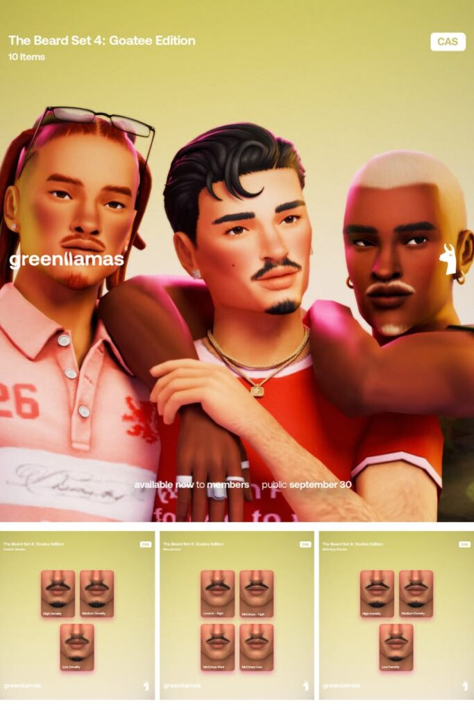 sims 4 beard cc set