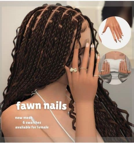 sims 4 fawn nails cc