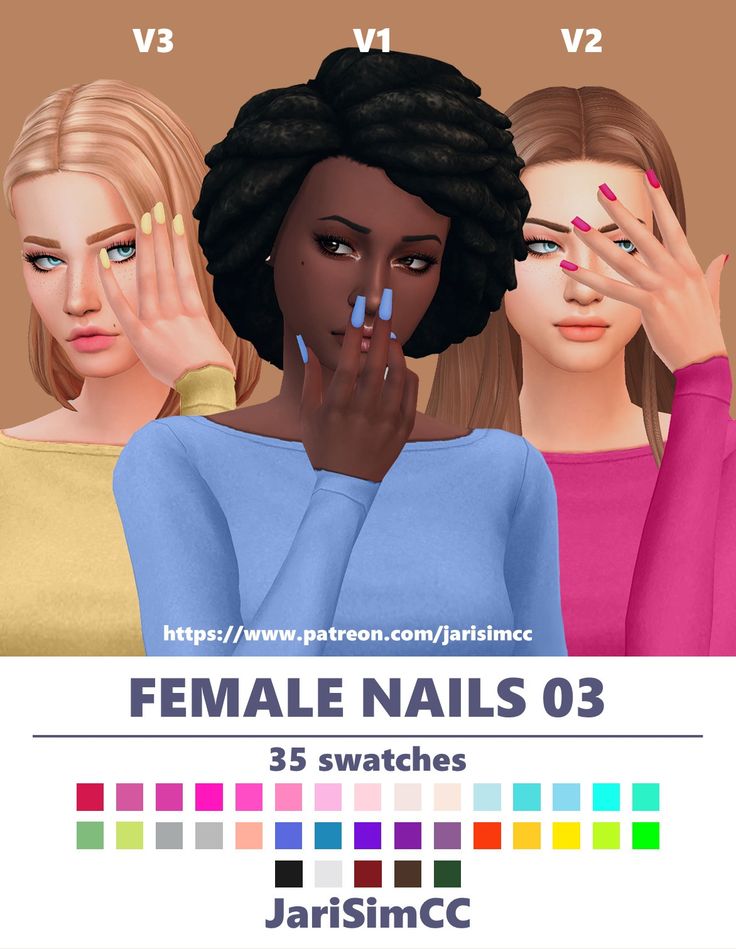 sims 4 finger nails cc