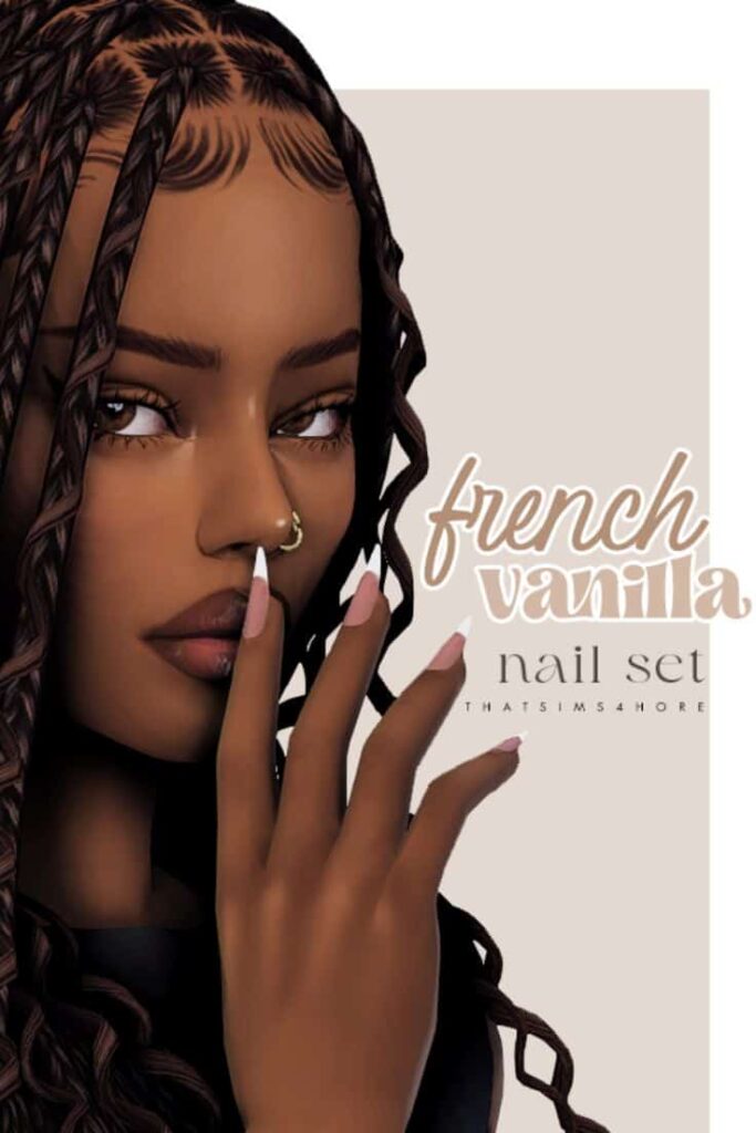 sims 4 french tip nails