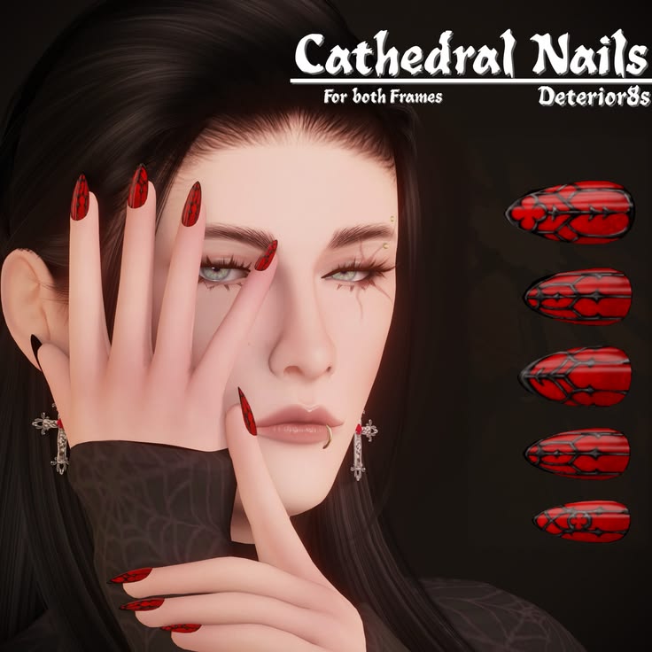 sims 4 gothic nails cc