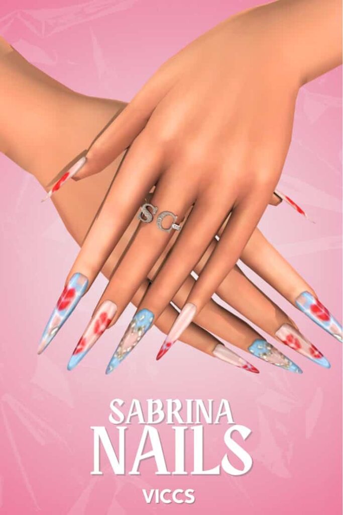 sims 4 long nails