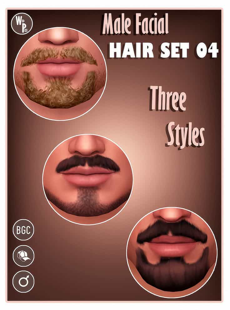 sims 4 male facial hair cc set