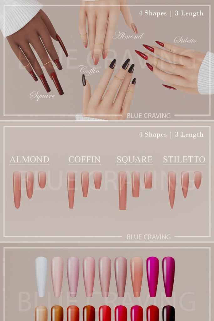 sims 4 nails cc pack