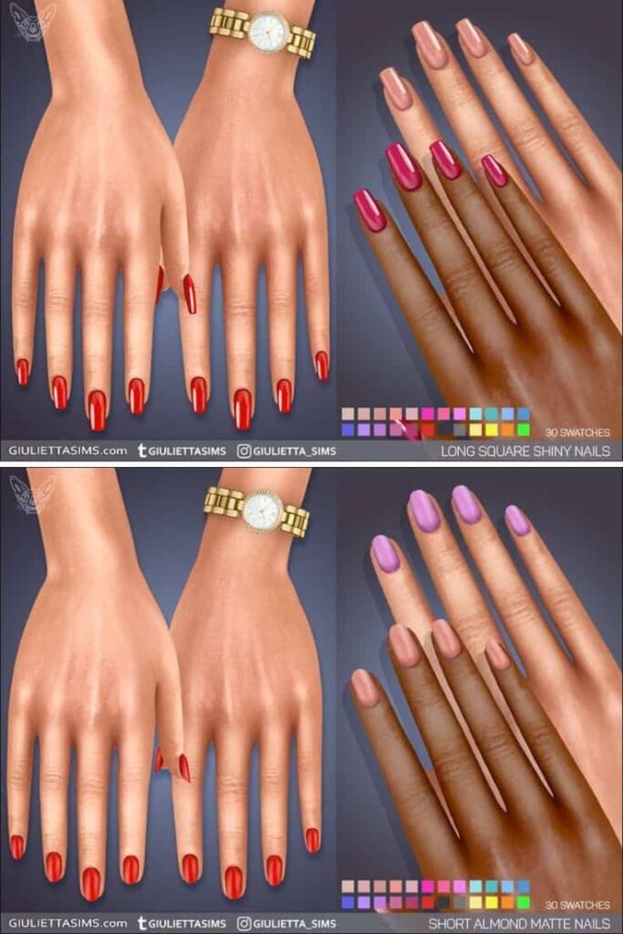 sims 4 nails set