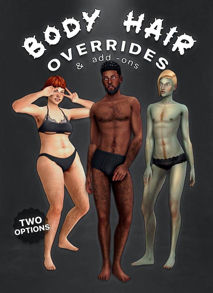 sims 4 body hair overrides