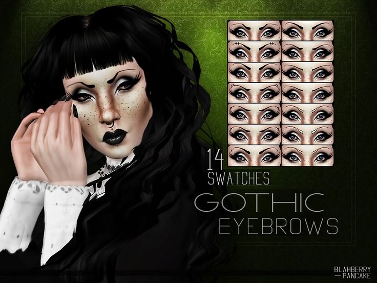 sims 4 gothic eyebrows cc
