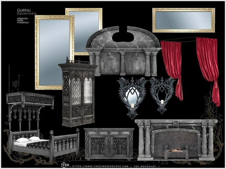sims 4 gothic furniture cc
