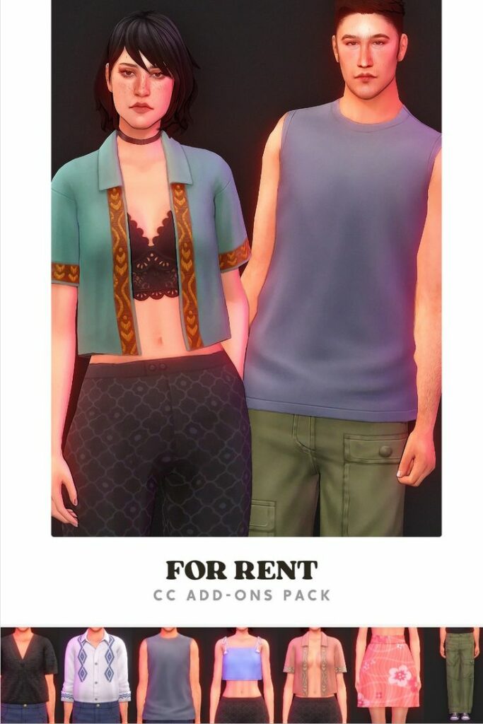sims 4 for rent cc clothes pack