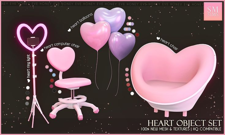 sims 4 heart object cc set