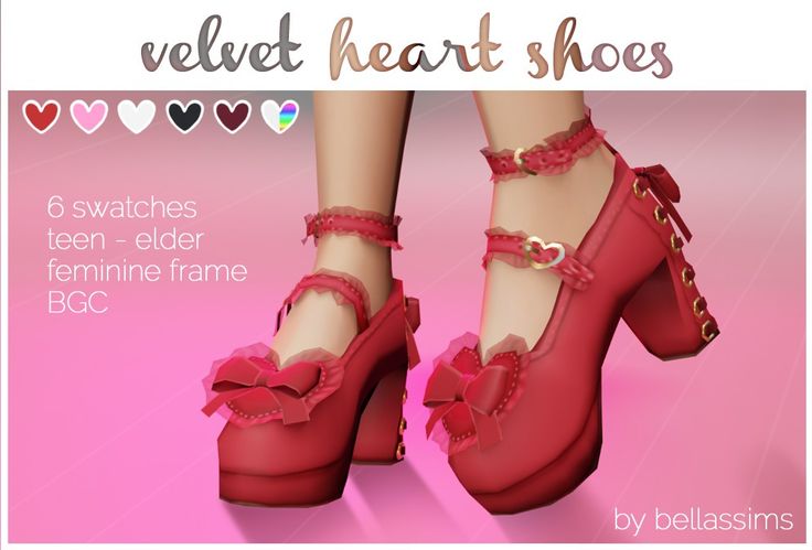 sims 4 heart shoes cc