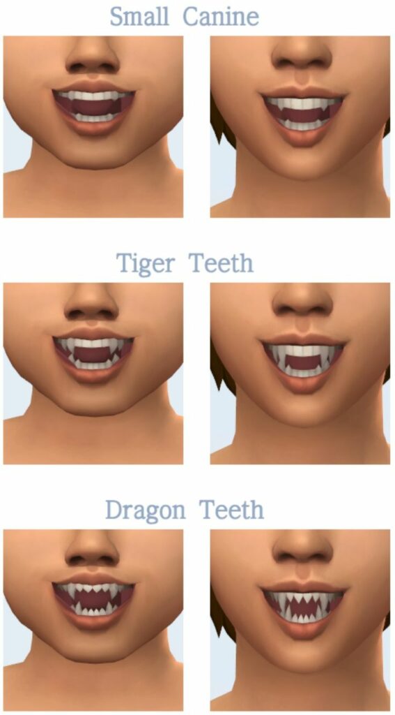 sims 4 realistic teeth