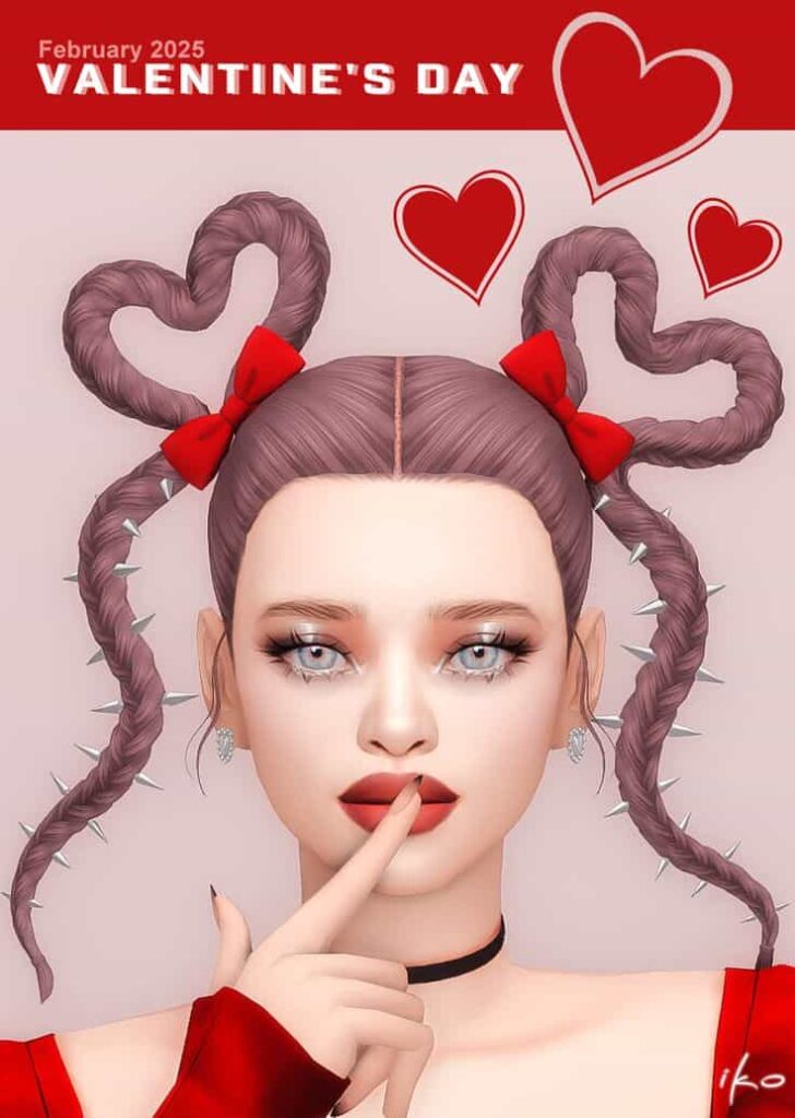 sims 4 valentine's cc hair