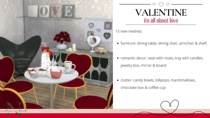 sims 4 valentine's furniture cc