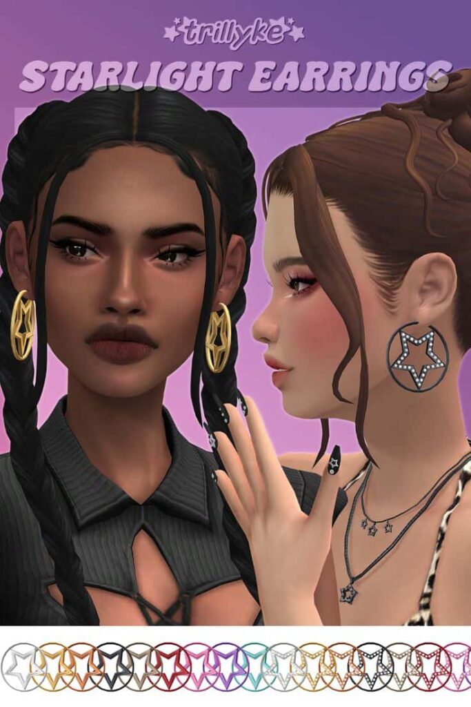 sims 4 y2k earrings cc