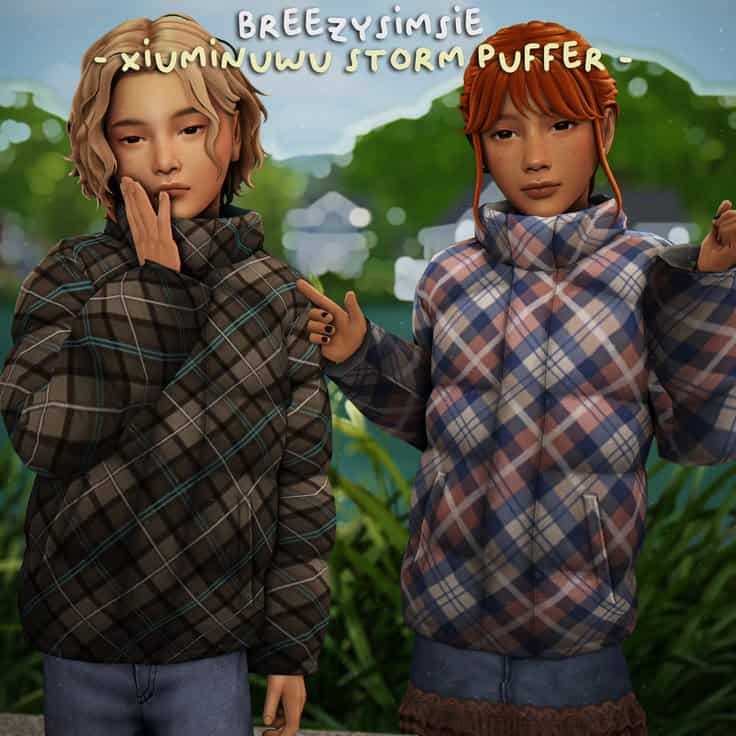 Storm Puffer Jacket child conversion Sims 4