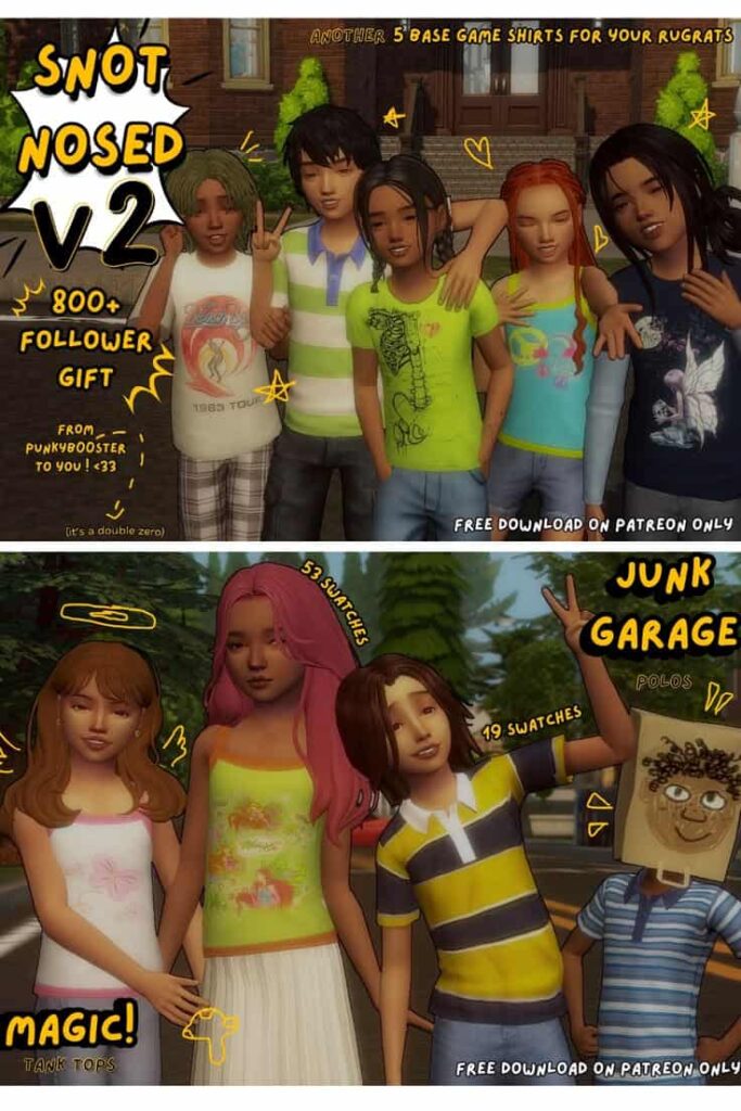 Snot Nosed V2 Sims 4 kids CC