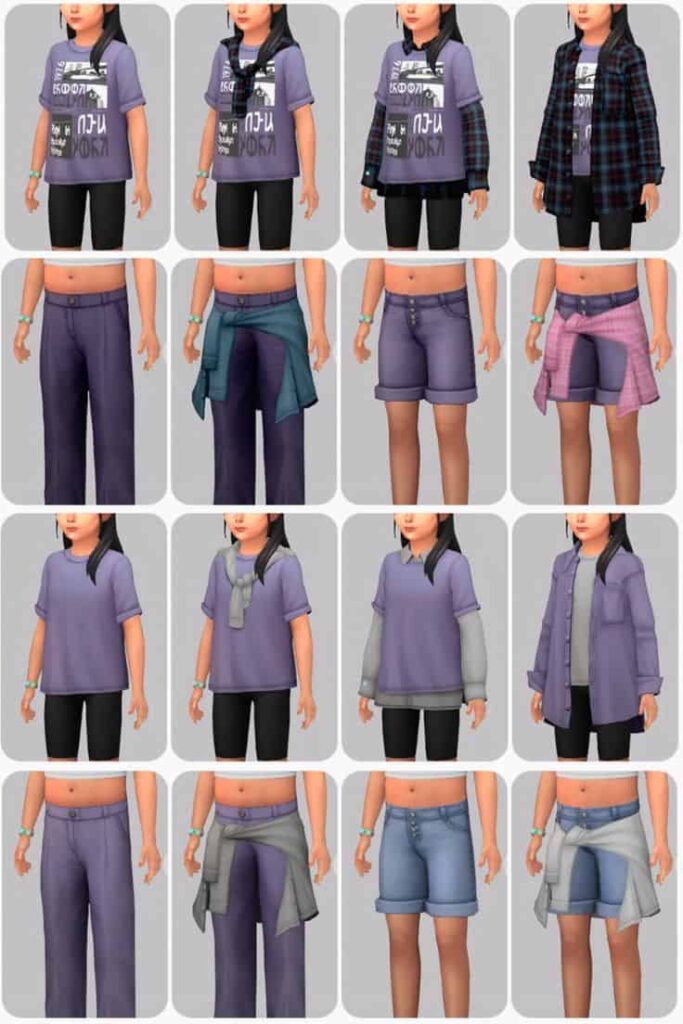 kids clothes cc pack sims 4