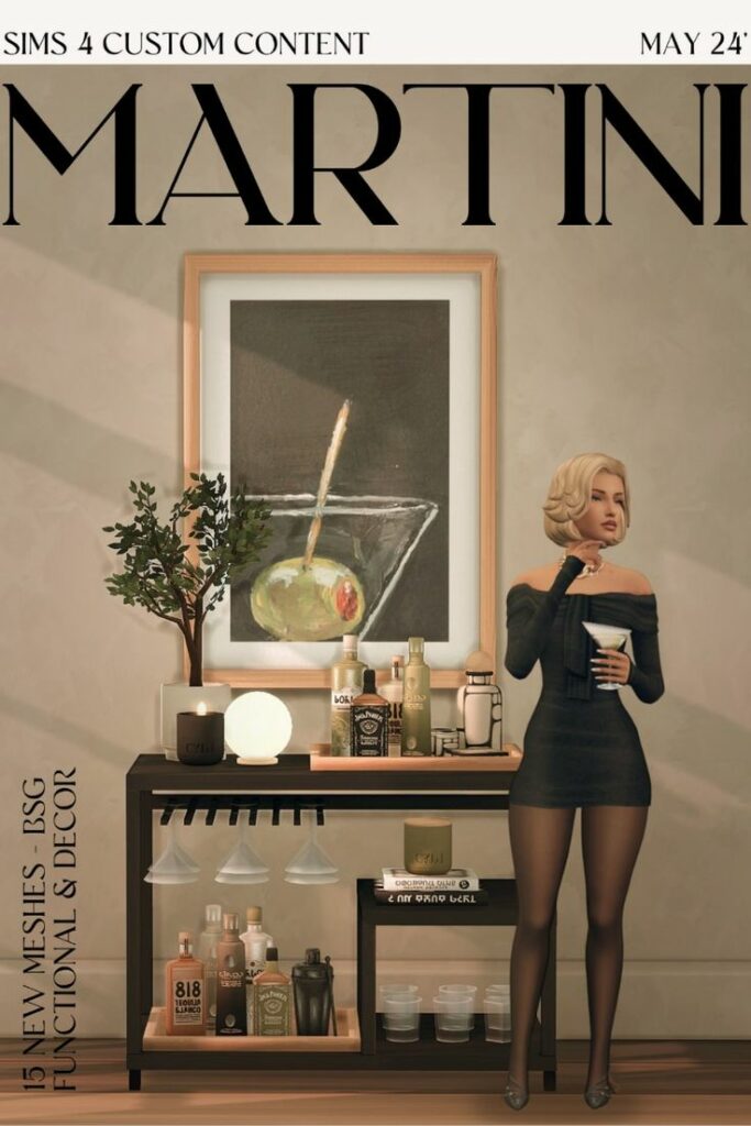 sims 4 bar cart