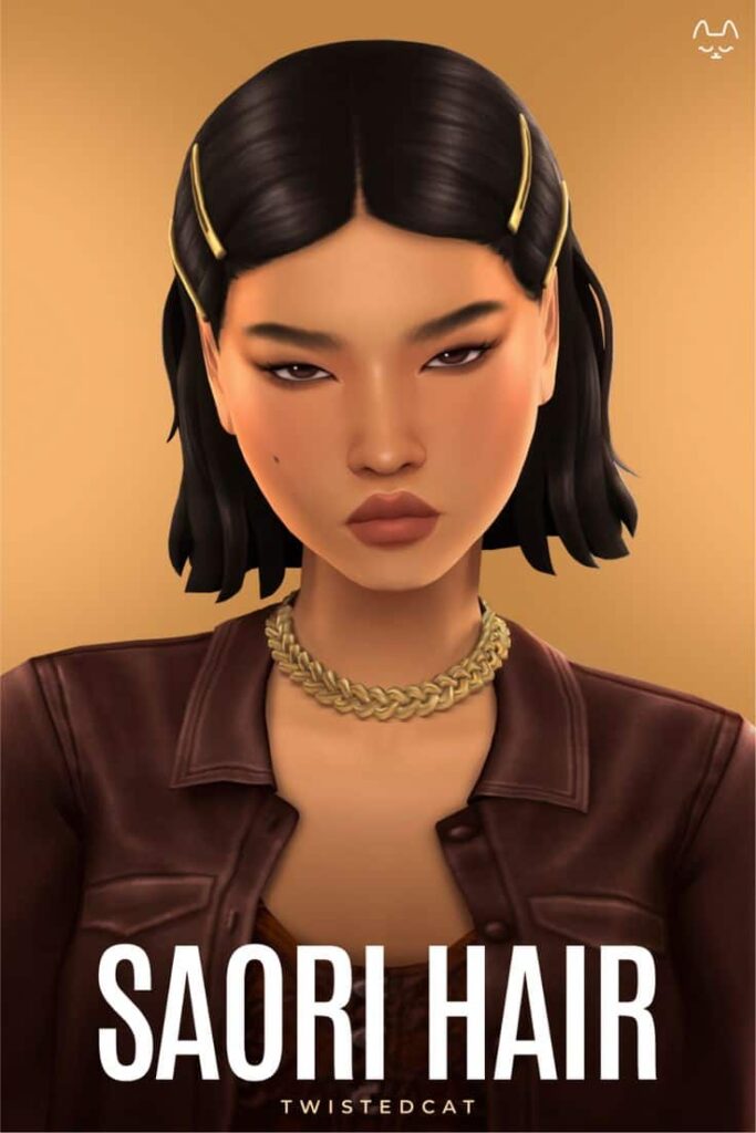 sims 4 bob hair with clip accessory