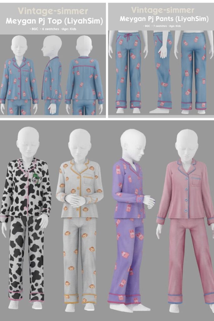 sims 4 kids pajamas cc
