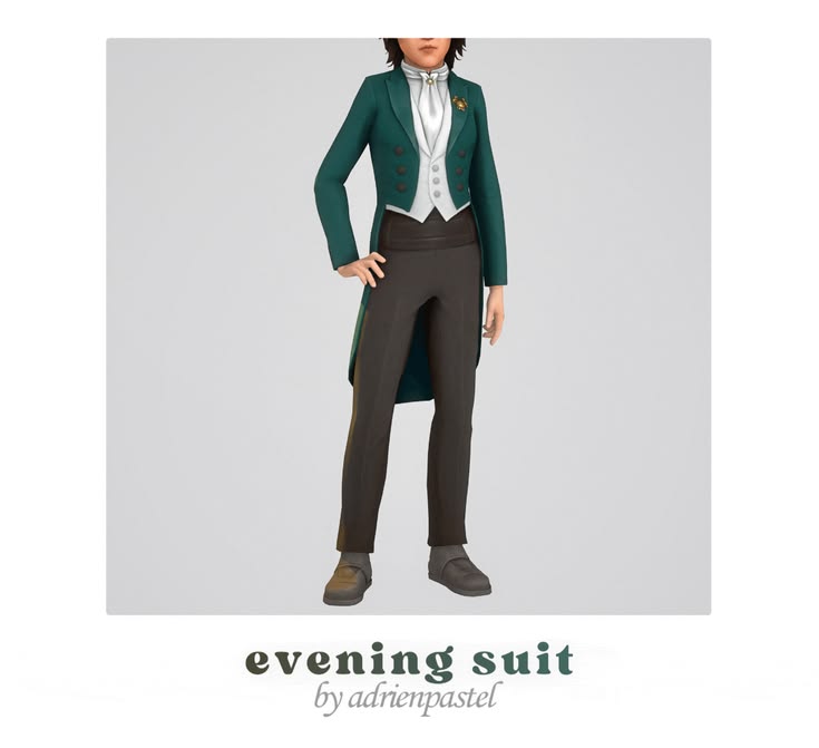 Adrienpastel Sims 4 kids evening suit