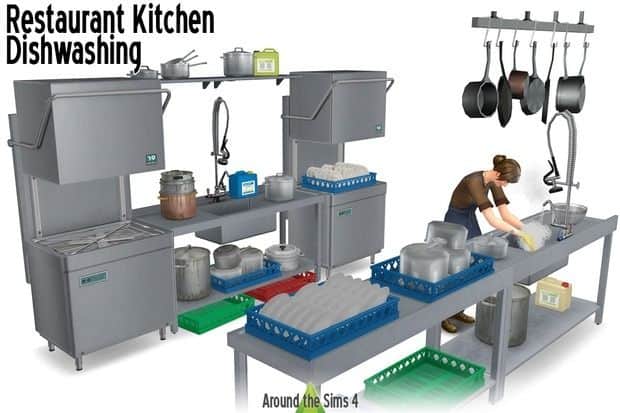 sims 4 kitchen dishwashing