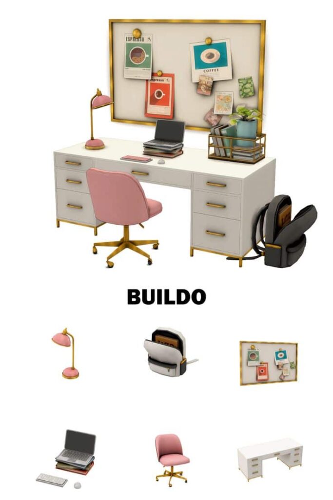 sims 4 study room cc pack