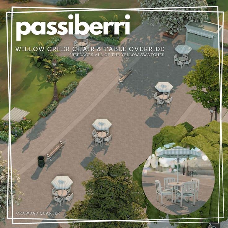 sims 4 chair and table override