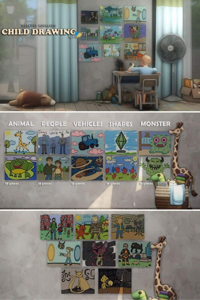 sims 4 child drawing replaced