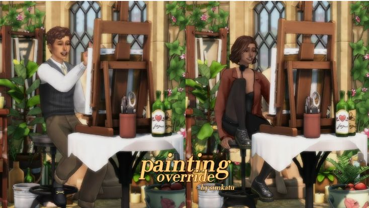 sims 4 painting animation override