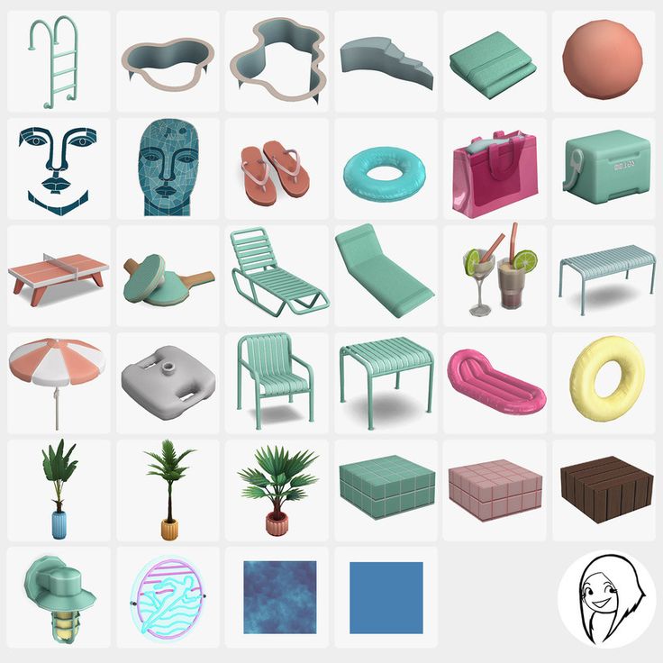 sims 4 pool cc pack maxis match