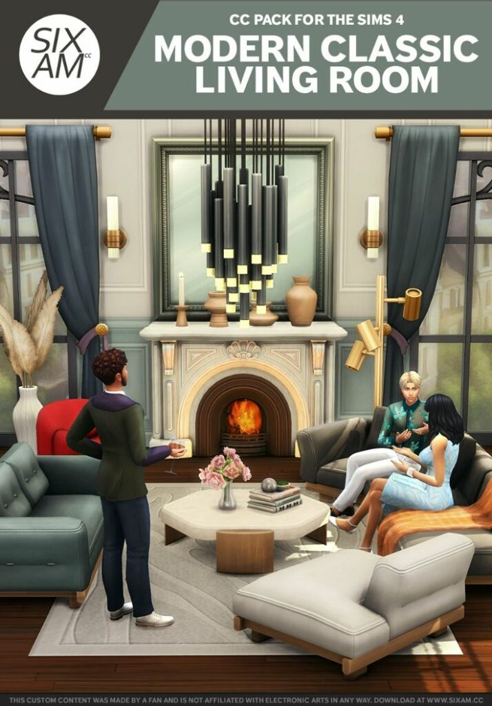 best sims 4 living room cc maxis match