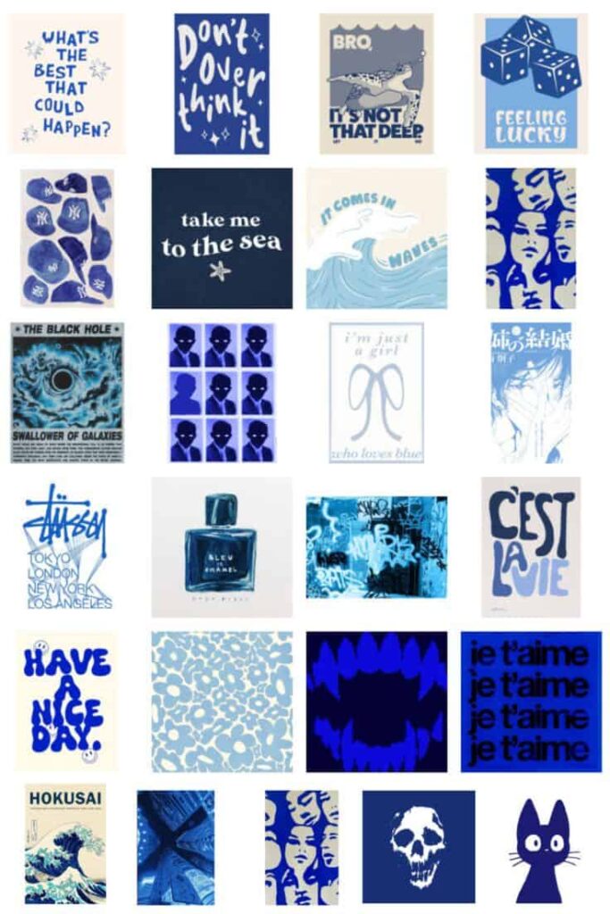 sims 4 blue aesthetic posters