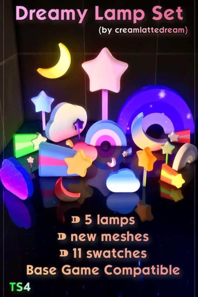 sims 4 lamp cc set